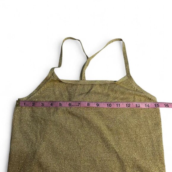Vintage gold sparkle halter top - Picture 7 of 7